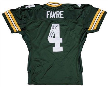 2002 Brett Favre Game Used and Signed Green Bay Packers Home Jersey (Favre LOA & PSA/DNA)